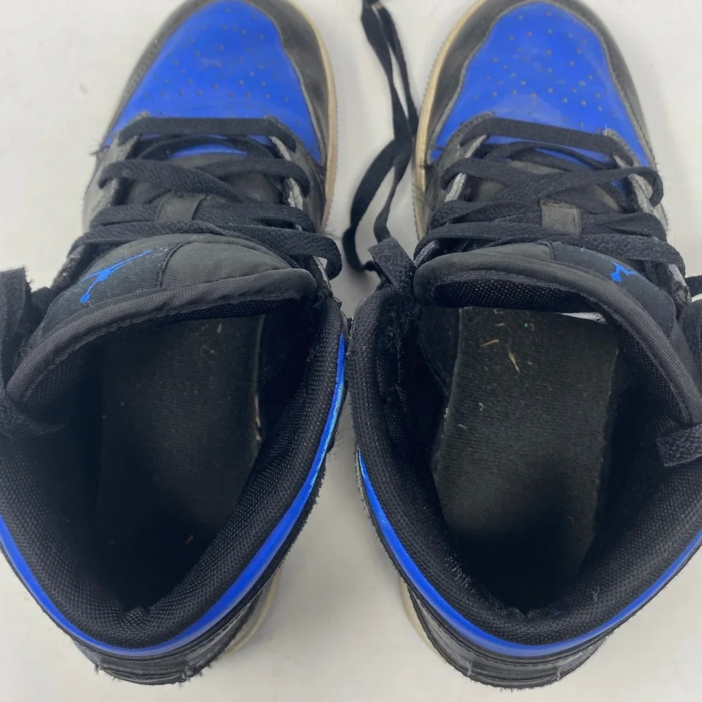 Jordan 1 Mid Royal Blue Black Mens 6Y DQ8423-042 Mid Top Sneakers